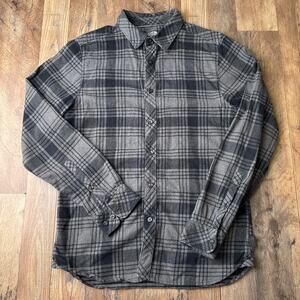 The North Face Arroyo Flannel Shirt Men's Medium‎ Gray Plaid Long Sleeve 6152